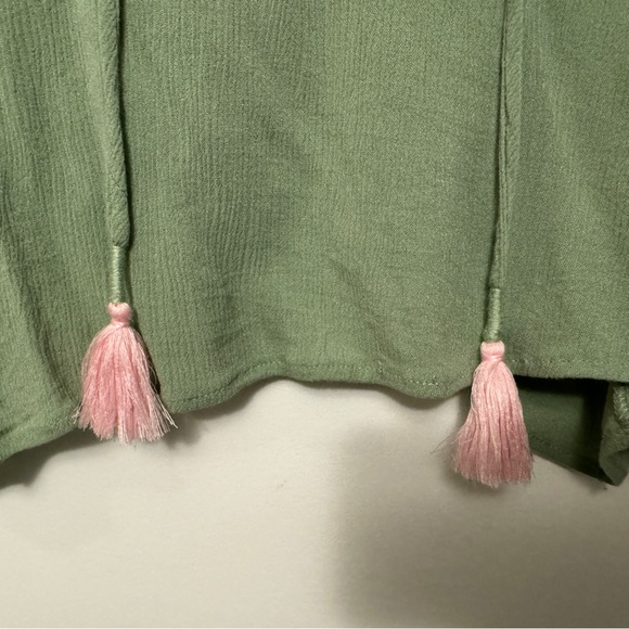 Anthropologie Floreat Gauze Embroidered Floral Top with Tassel - Picture 9 of 9